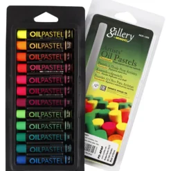Gallery oljepastellkritor, L: 7 cm, tjocklek 11 mm, neonfärger, 12 st./ 1 förp.