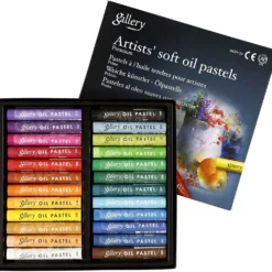 Gallery Oljepastellkritor Premium, L: 7 cm, tjocklek 10 mm, mixade färger, 24 st./ 1 förp.