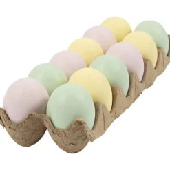Ägg, H: 6 cm, pastellfärger, 12 st./ 1 förp.