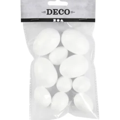 Ägg, H: 35+48 mm, B: 25+35 mm, vit, 10 st./ 1 förp.