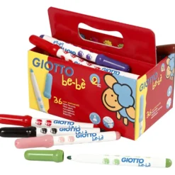 Giotto be-bè tuschpennor, Dia. 5 mm, spets 1-3 mm, mixade färger, 36 st./ 1 förp.