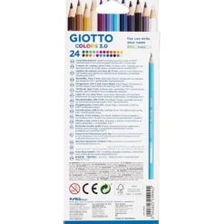 Giotto färgpennor, L: 18 cm, kärna 3 mm, mixade färger, 24 st./ 1 förp.