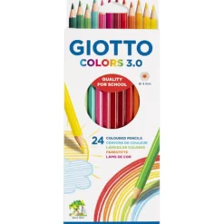 Giotto färgpennor, L: 18 cm, kärna 3 mm, mixade färger, 24 st./ 1 förp.