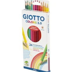 Giotto färgpennor, L: 18 cm, kärna 3 mm, mixade färger, 24 st./ 1 förp.