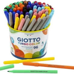 GIOTTO-tuschpennor, spets 2,8 mm, mixade färger, 96 st./ 1 hink