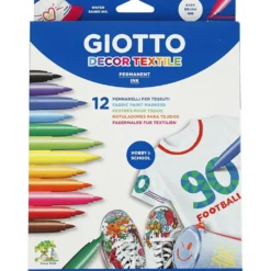 GIOTTO Tygtusch, spets 4 mm, mixade färger, 12 st./ 1 förp.