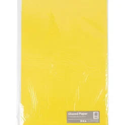 Glanspapper, ark 32x48 cm, 80 g, gul, 25 ark/ 1 förp.