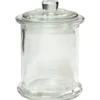 Glasburk med lock, H: 14,5 cm, Dia. 8 cm, 10 st./ 1 förp.