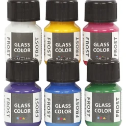 Glasfärg frost, mixade färger, 6x30 ml/ 1 förp.