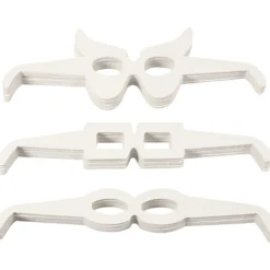 Glasögon, H: 4,5-10 cm, L: 32 cm, vit, 160 st./ 1 förp.