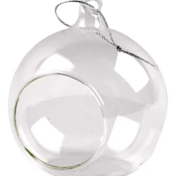 Glaskula med hål, Dia. 8 cm, 6 st./ 1 förp.