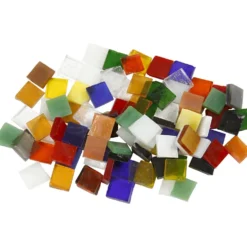 Glasmosaik, stl. 10x10 mm, tjocklek 3 mm, ca. 700 st., 454 g/ 1 förp.