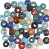 Glaspärlor, Dia. 9 mm, Hålstl. 2,5-3 mm, ca. 680 st., mixade färger, 500 g/ 1 förp.