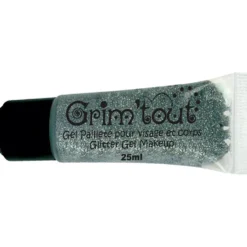 Glittergel ansiktsmålning, silver, 25 ml/ 1 burk