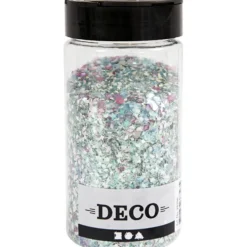 Glitter och paljetter, pastellfärger, 170 g/ 1 burk