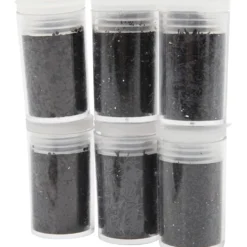 Glitter och Paljetter, svart, 6x5 g/ 1 förp.