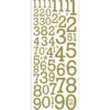 Glitterstickers, siffror, ark 10x24 cm, guld, 2 ark/ 1 förp.