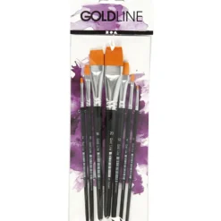 Gold Line-penslar, nr. 0+2+4+8+12+16+20, L: 16,5-21 cm, B: 1-7 mm, platta, 7 st./ 1 förp.