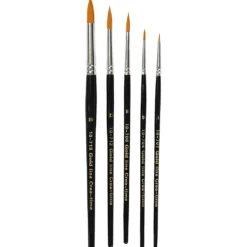 Gold Line-penslar, nr. 1+4+8+12+18, L: 17-19 cm, B: 1-7 mm, runda, 5 st./ 1 förp.