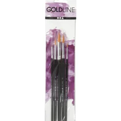 Gold Line-penslar, nr. 1+4+8+12+18, L: 17-19 cm, B: 1-7 mm, runda, 5 st./ 1 förp.