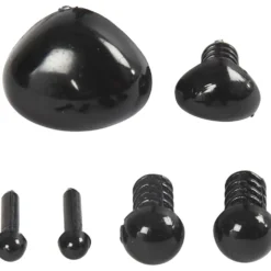 Ögon och nosar för modellering, Dia. 3+6 mm, stl. 8x6+14x11 mm, svart, 20 set/ 1 förp.