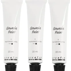 Gouachefärg, vit, 3x20 ml/ 1 förp.