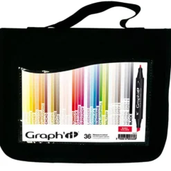 Graph'it set med spritpennor, standardfärger, 36 st./ 1 förp.