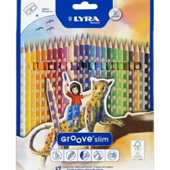 Groove Slim färgpennor, L: 18 cm, kärna 3,3 mm, mixade färger, 24 st./ 1 förp.