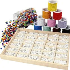 Grupp DIY Kit Bokstavspärlor på armband, 1 set