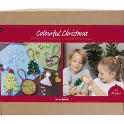 Grupp DIY Kit Färgglad Jul, Julfigurer, mixade färger, 1 förp.
