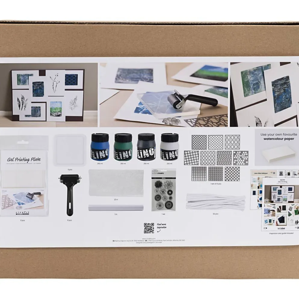 Grupp DIY Kit Geltryck, Färgstarka tryck, 1 förp.