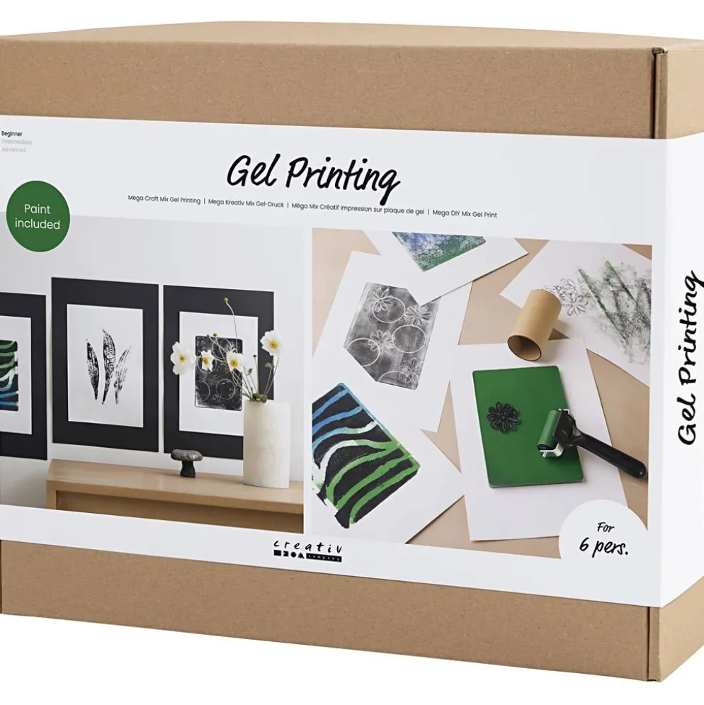 Grupp DIY Kit Geltryck, Färgstarka tryck, 1 förp.