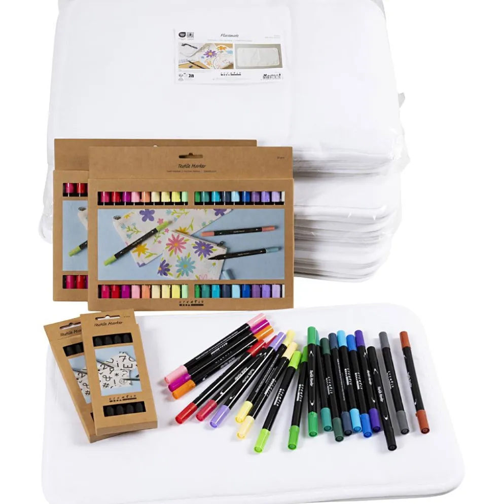 Grupp DIY Kit Måla dina egna bordstabletter, stl. 30x45 cm, spets 2,3+3,6 mm, mixade färger, 30 st./ 1 förp.