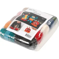 Grupp DIY Kit nålfiltning, mixade färger, 1 set