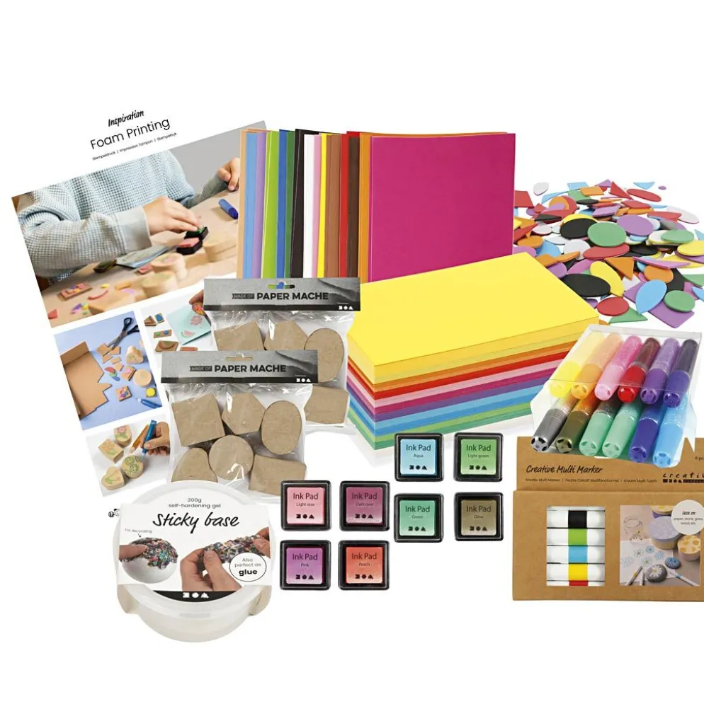 Grupp DIY Kit Stämpeltryck, Kort och askar, 1 förp.