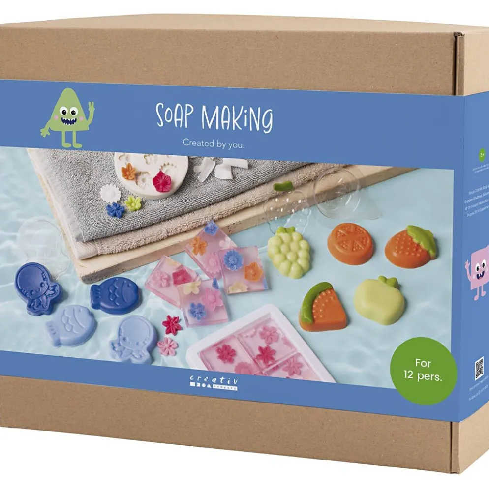 Grupp DIY Kit Tvåltillverkning, blå, grön, orange, rosa, 1 förp.