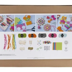 Grupp DIY Kit Vävning, Väggdekorationer, upphängningar, ugglor, mus, mixade färger, 1 förp.