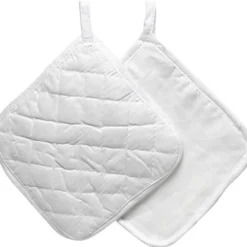 Grytlappar, stl. 20x20 cm, 145 g, vit, 1 par/ 1 förp.