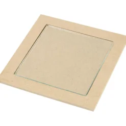 Grytunderlägg med glasplatta, stl. 15x15x0,5 cm, 6 st./ 1 förp.