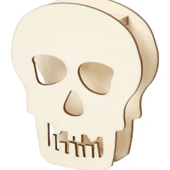 Halloweenfigur, Döskalle, H: 13,5 cm, D: 3 cm, B: 11,5 cm, 1 st.