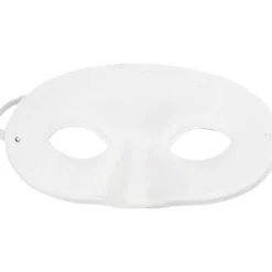 Halvmaske, H: 9,5 cm, B: 18,5 cm, vit, 1 st.