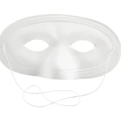 Halvmaske, H: 10 cm, B: 17,5 cm, vit, 1 st.