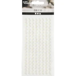 Halvpärlor, Dia. 5 mm, vit, 144 st./ 1 förp.