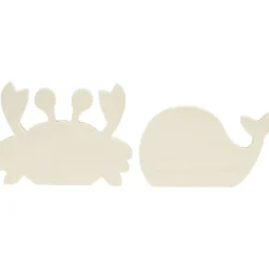 Havsdjur, Krabba och val, H: 9,5-12 cm, B: 16 cm, tjocklek 1,2 cm, 2 st./ 1 förp.