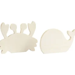 Havsdjur, Krabba och val, H: 9,5-12 cm, B: 16 cm, tjocklek 1,2 cm, 2 st./ 1 förp.