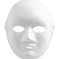 Helmask av papp, H: 22 cm, B: 17 cm, vit, 10 st./ 1 förp.