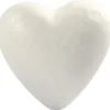 Hjärtan, H: 8 cm, D: 4,5 cm, B: 8 cm, vit, 5 st./ 1 förp.