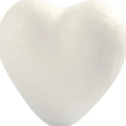 Hjärtan, H: 6 cm, D: 3 cm, B: 6 cm, vit, 5 st./ 1 förp.