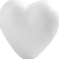 Hjärtan, H: 6 cm, D: 3 cm, B: 6 cm, vit, 50 st./ 1 förp.