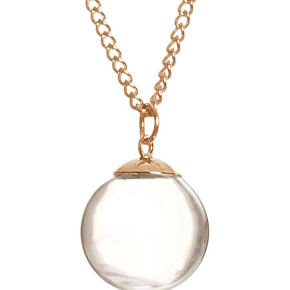 Hänge i glasflaska, Miniboll, stl. 1.8 cm, rosa guld, 1 st.